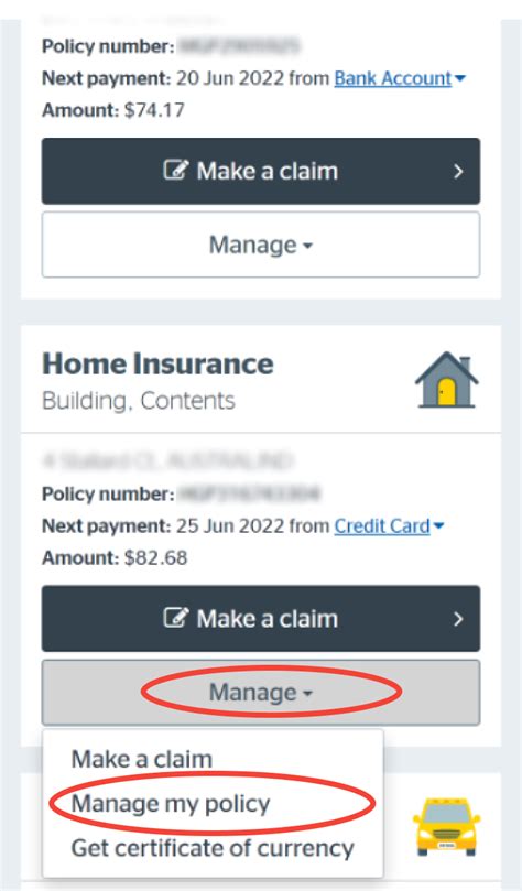 Manage My Policy .